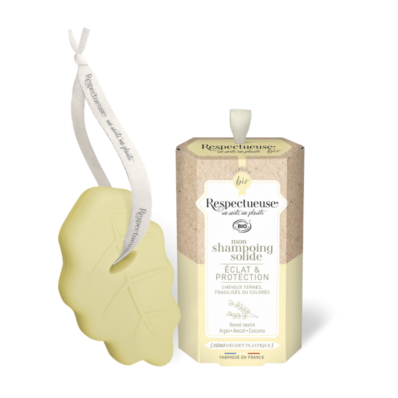 Mon Shampooing solide &eacute;clat & protection bio Respectueuse - pain de 75 g