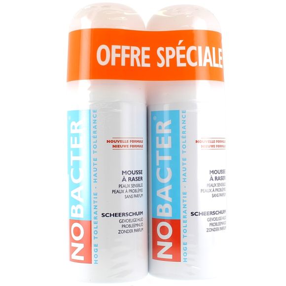 Mousse &agrave; raser haute tol&eacute;rance Nobacter - lot de 2 x 150 ml