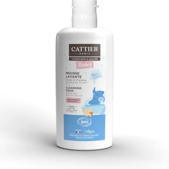 Mousse lavante b&eacute;b&eacute; bio Cattier - flacon de 150 ml