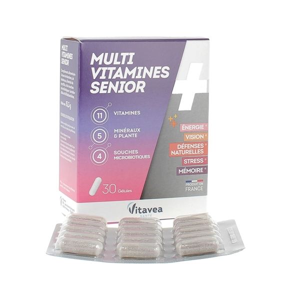 Multivitamines Senior Nutrisant&eacute; - bo&icirc;te de 30 g&eacute;lules