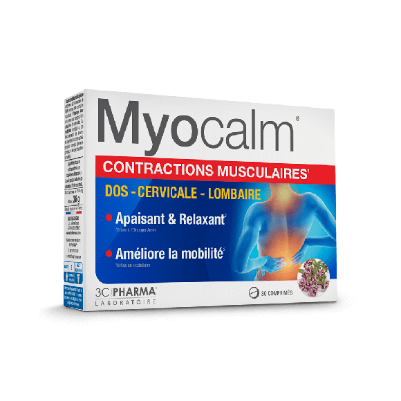 Myocalm contractions musculaires 3C Pharma - bo&icirc;te de 30 comprim&eacute;s
