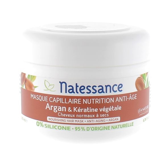 Natessance masque capillaire &agrave; l'argan L&eacute;a Nature - pot de 200 ml
