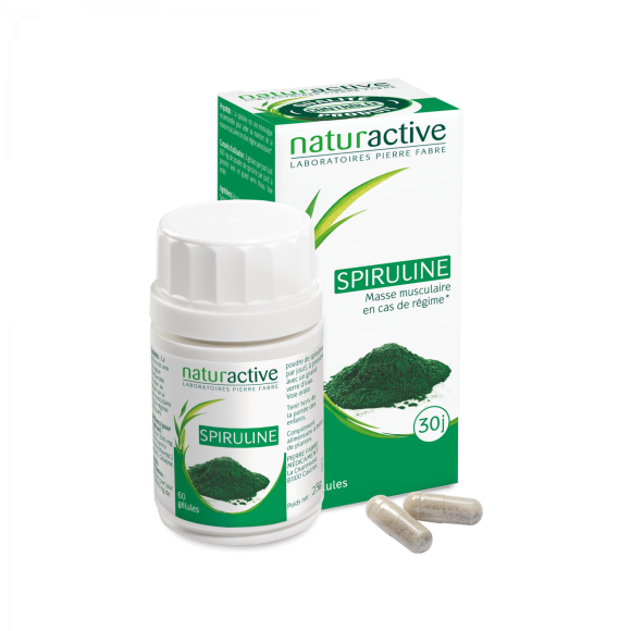 Elusane Spiruline Naturactive - bo&icirc;te de 60 g&eacute;lules