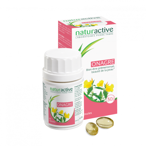Elusanes Huile d'onagre Naturactive - bo&icirc;te de 60 g&eacute;lules