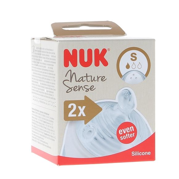 Nature Sense T&eacute;tines silicone NUK - lot de 2 t&eacute;tines