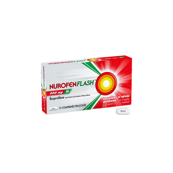 Nurofenflash 400mg - 12 comprim&eacute;s pellicul&eacute;s
