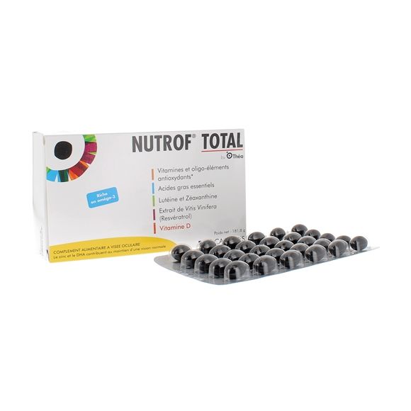 Nutrof Total maintien d'une vision normale Th&eacute;a - bo&icirc;te de 180 capsules