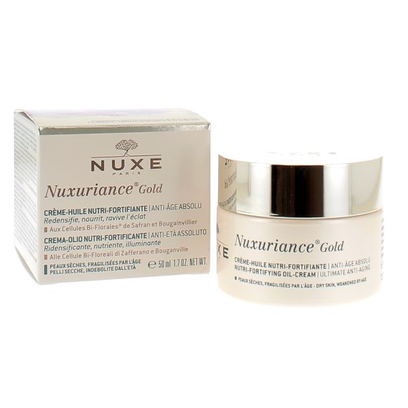 Nuxuriance Gold Cr&egrave;me-Huile Nutri-Fortifiante anti-&acirc;ge Nuxe - pot de 50ml