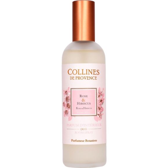 Parfum d'int&eacute;rieur Rose & Hibiscus Collines de Provence - spray de 100 ml