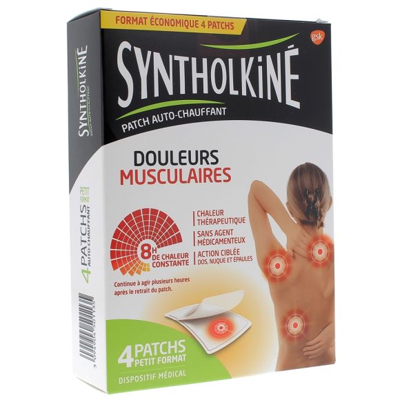 Patch chauffant douleurs musculaires SyntholKin&eacute; - bo&icirc;te de 4 patchs