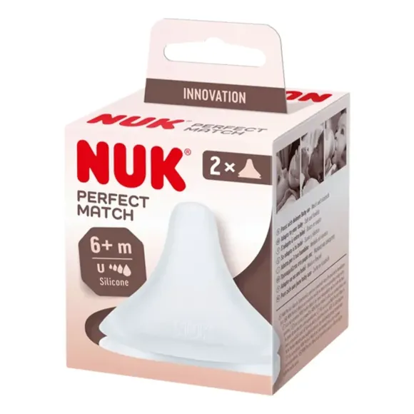 Perfect Match T&eacute;tines silicone souple NUK - lot de 2 t&eacute;tines