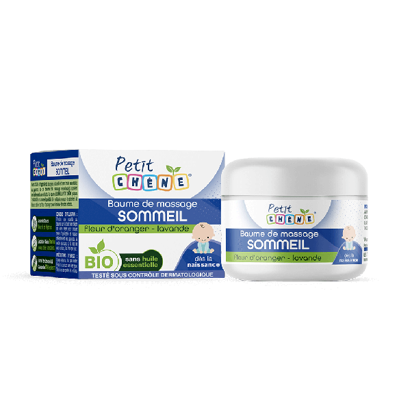 Petit Ch&ecirc;ne baume de massage sommeil bio Les 3 Ch&ecirc;nes - pot de 40ml