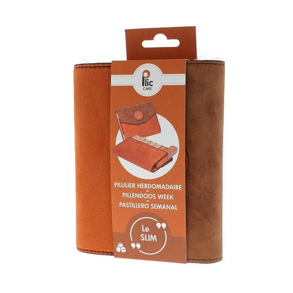 Pilulier hebdomadaire Slim velours Plic Care - un pilulier