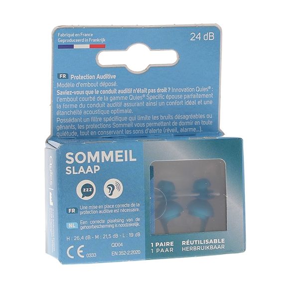 Protection auditive sommeil Quies - bo&icirc;te d'une paire