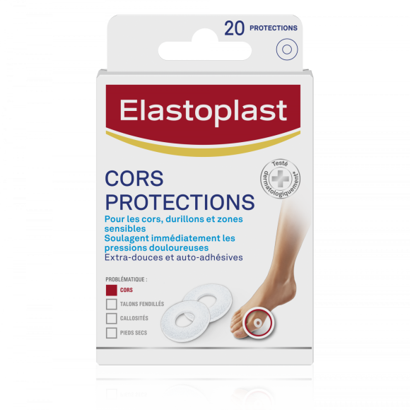 Protections apaisantes pour cors Elastoplast Foot Expert - bo&icirc;te de 20 protections