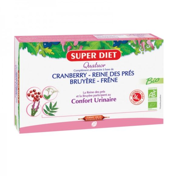 Quatuor Confort urinaire Bio Super Diet - 20 ampoules