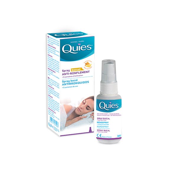 Anti-ronflement spray buccal go&ucirc;t miel citron Quies - spray de 70 ml