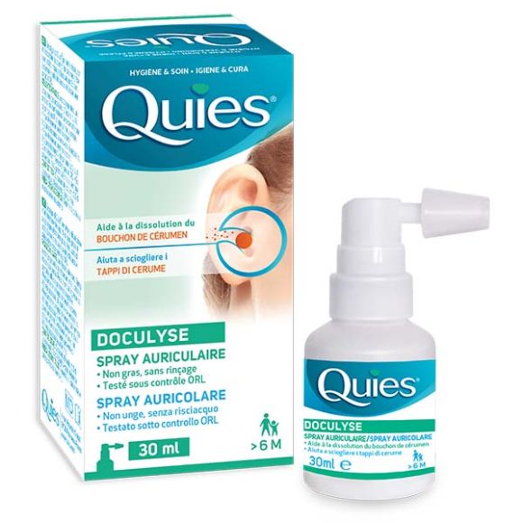 Doculyse anti-bouchon de c&eacute;rumen Quies - spray de 30 ml