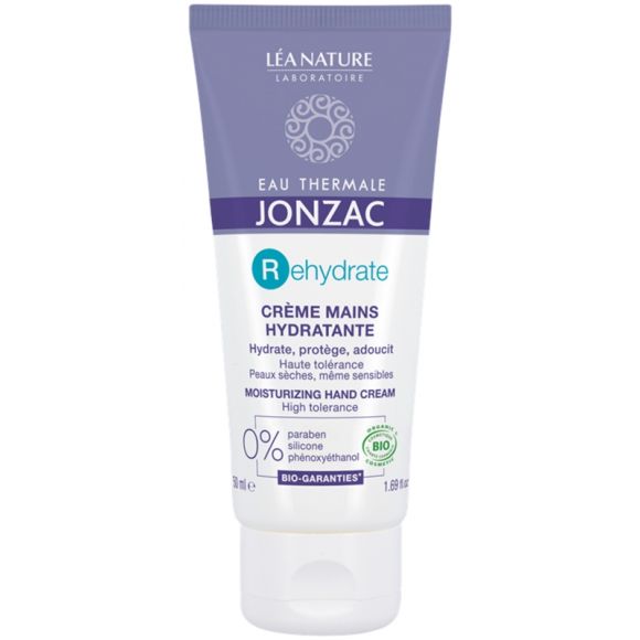 REhydrate Cr&egrave;me mains hydratante bio Eau de Jonzac - tube de 50 ml