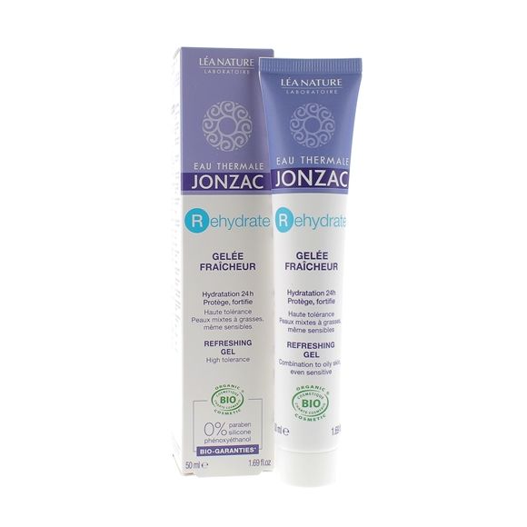 REhydrate Gel&eacute;e fra&icirc;cheur bio Eau Thermale Jonzac - tube de 50 ml