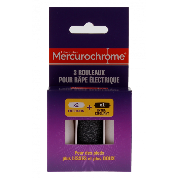 Recharge r&acirc;pe &eacute;lectrique Mercurochrome - bo&icirc;te de 3 rouleaux