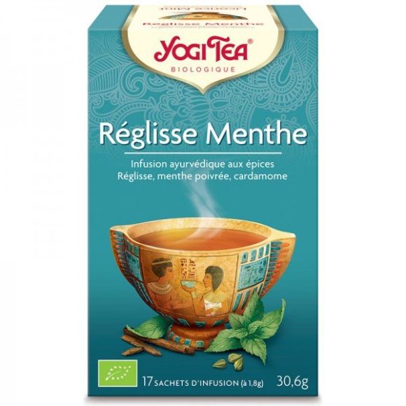R&eacute;glisse menthe BIO Yogi Tea - boite de 17 sachets 