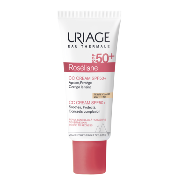 Ros&eacute;liane CC cr&egrave;me SPF50+ teinte claire Uriage - tube de 40ml