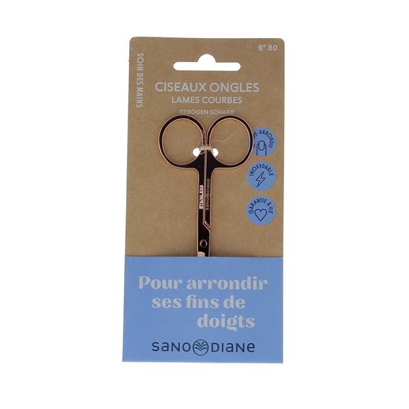 Ciseaux &agrave; ongles lames courbes Sanodiane - 1 paire de ciseaux