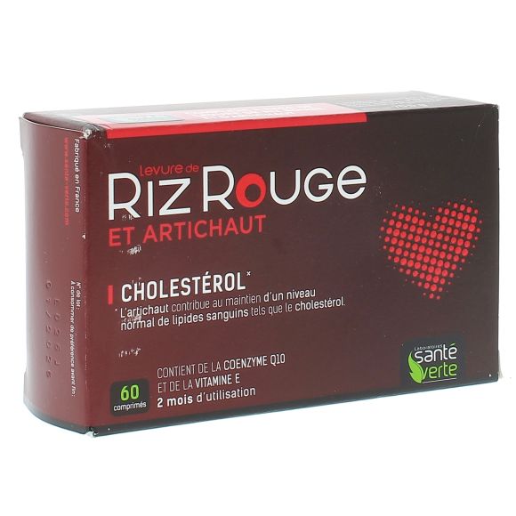 Levure de riz rouge formule renforc&eacute;e Sant&eacute; verte - 60 comprim&eacute;s