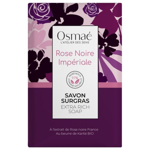 Savon surgras Rose Noire Imp&eacute;riale Osma&eacute; - pain de 200 g