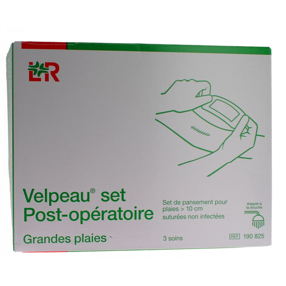 Set de pansements pour grande plaie > &agrave; 10 cm (3 soins) Velpeau Lohmann & Rausher
