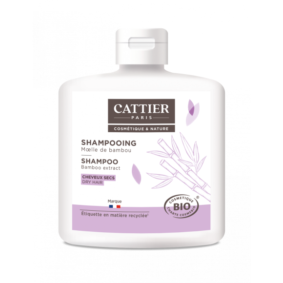 Shampoing Mo&euml;lle de Bambou Bio (cheveux secs) Cattier - flacon 250 ml