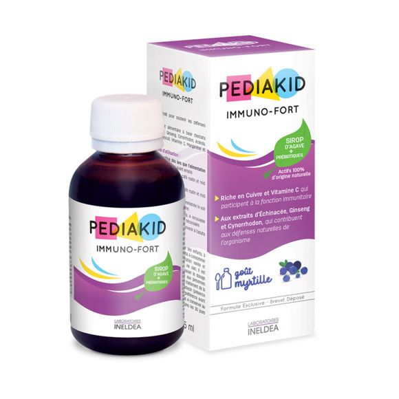 Pediakid immuno - fort go&ucirc;t myrtille - flacon de 125 ml