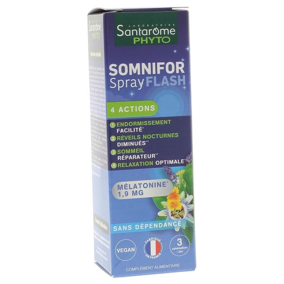 Somnifor Spray flash 1,9mg de m&eacute;latonine Santarome - spray de 20 ml