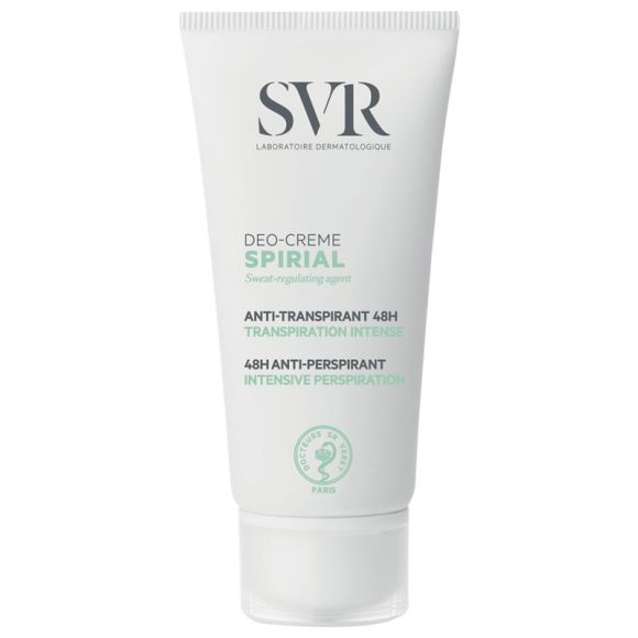 Spirial cr&egrave;me d&eacute;odorant anti-transpirant intense 48h SVR - tube de 50 ml