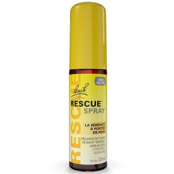 Spray La S&eacute;r&eacute;nit&eacute; &agrave; Port&eacute;e de Mains sans alcool Rescue - spray de 20ml