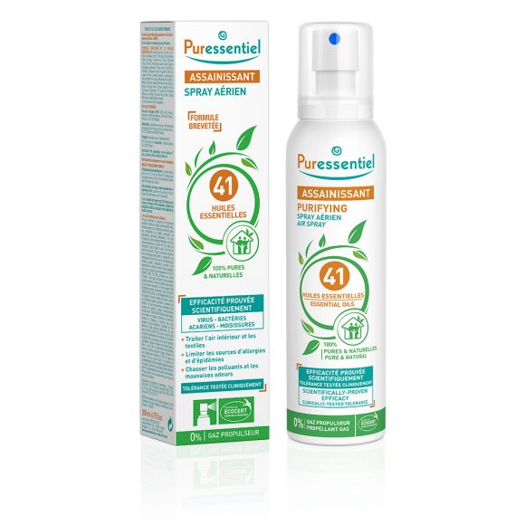 Spray a&eacute;rien assainissant aux huiles essentielles Puressentiel - spray de 200 ml