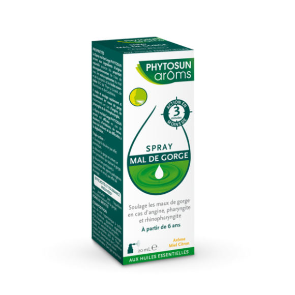 Spray mal de gorge Phytosun Ar&ocirc;ms - flacon de 15 ml