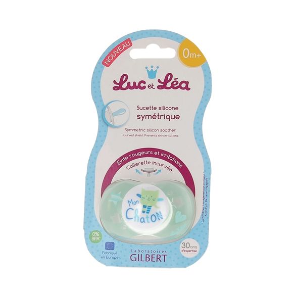 Sucette silicone sym&eacute;trique 0 mois et + Luc et L&eacute;a - une sucette