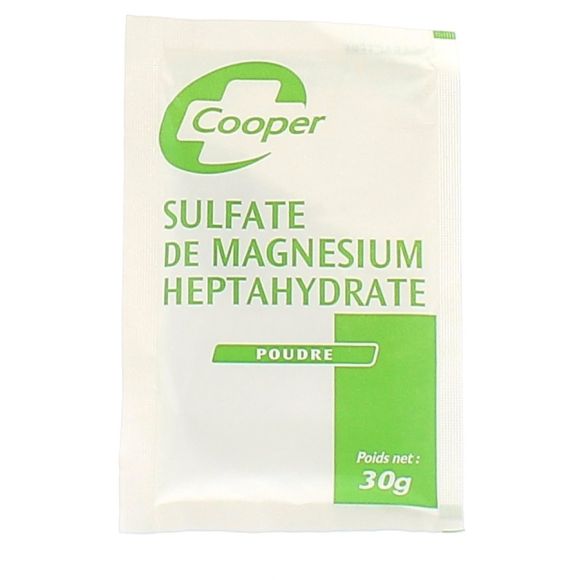 Sulfate de magn&eacute;sium heptahydrate en poudre Cooper - sachet de 30 g