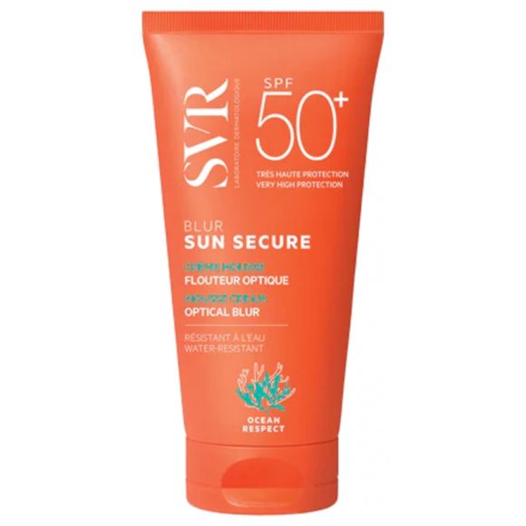 Sun Secure Blur Cr&egrave;me mousse flouteur optique SPF 50 sans parfum SVR - tube de 50 ml