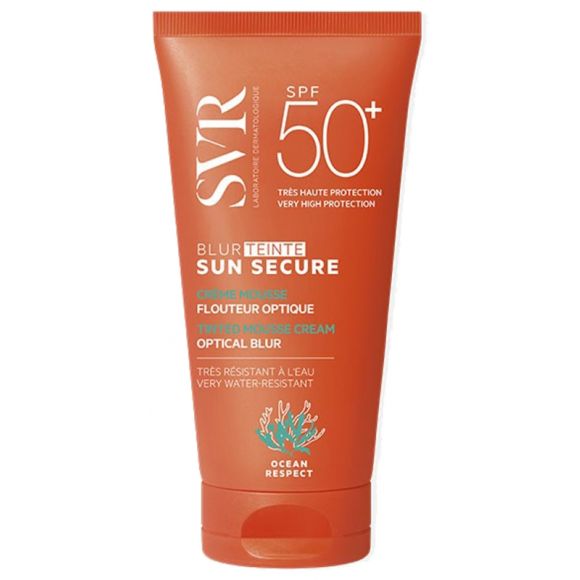 Sun Secure Blur Cr&egrave;me mousse flouteur optique SPF 50 teint&eacute; SVR - tube de 50 ml