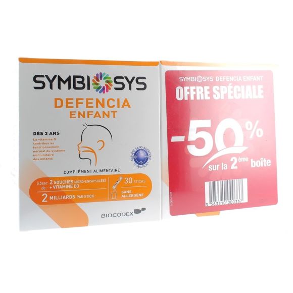 Symbiosys Defencia Enfant Biocodex - lot de 2 bo&icirc;tes de 30 sticks