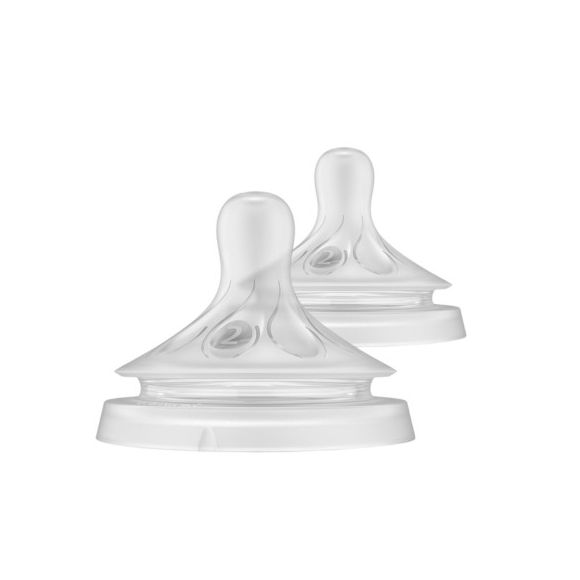 T&eacute;tine Natural Response d&eacute;bit moyen nouveau-n&eacute; 0 mois + Avent - lot de 2 t&eacute;tines