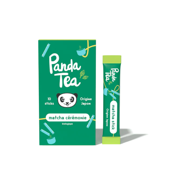 Th&eacute; Matcha c&eacute;r&eacute;monie bio Panda Tea - bo&icirc;te de 10 sticks
