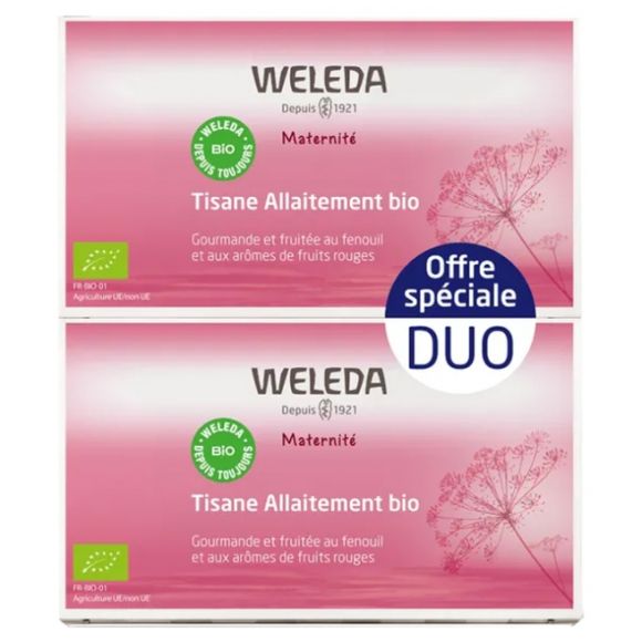 Tisane d'allaitement ar&ocirc;me fruits rouges Weleda - lot de 2 bo&icirc;tes de 20 sachets
