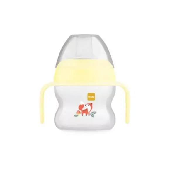 Tasse &agrave; bec souple 6mois et plus jaune MAM - 1 tasse de 150ml
