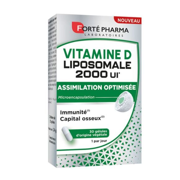 Vitamine D Liposomale 2000 UI Fort&eacute; Pharma - bo&icirc;te de 30 g&eacute;lules