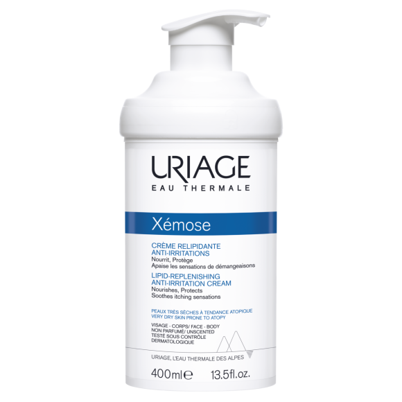 X&eacute;mose cr&egrave;me relipidante anti-irritations Uriage - flacon pompe de 400 ml