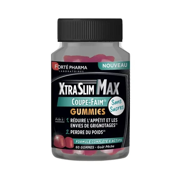 XtraSlim Max Gummies coupe-faim Fort&eacute; Pharma - pot de 60 gummies